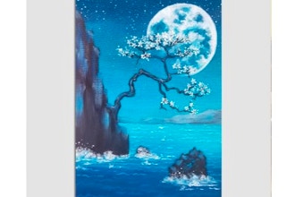 Paint Nite: Moonlit Bonsai Seashore